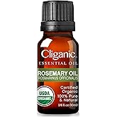 Cliganic Organic Rosemary Essential Oil, 100% Pure Natural, for Hair, Skin, Aromatherapy | Non-GMO Verified