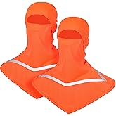 Seematn 2 Pcs Balaclava Summer Sun Protection Full Face Mask Long Neck Cover for Men Women with Reflective Strip Cooling