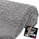 GORILLA GRIP Bathroom Rugs, Ultra Soft Absorbent Mat, Thick Plush Bath Rug, Machine Washable, Microfiber Quick Dry, Mats for Shower, Bathtub and Floor, Home Decor Accessories, 24x17, Grey