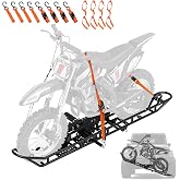 IRILIA Tilting Motorcycle Hitch Carrier with Ramp | 79" Dirt Bike Carrier for Up to 4.3"W Tires, 500 Lbs Capacity, eBike Hitch Rack with Stabilizer, Straps
