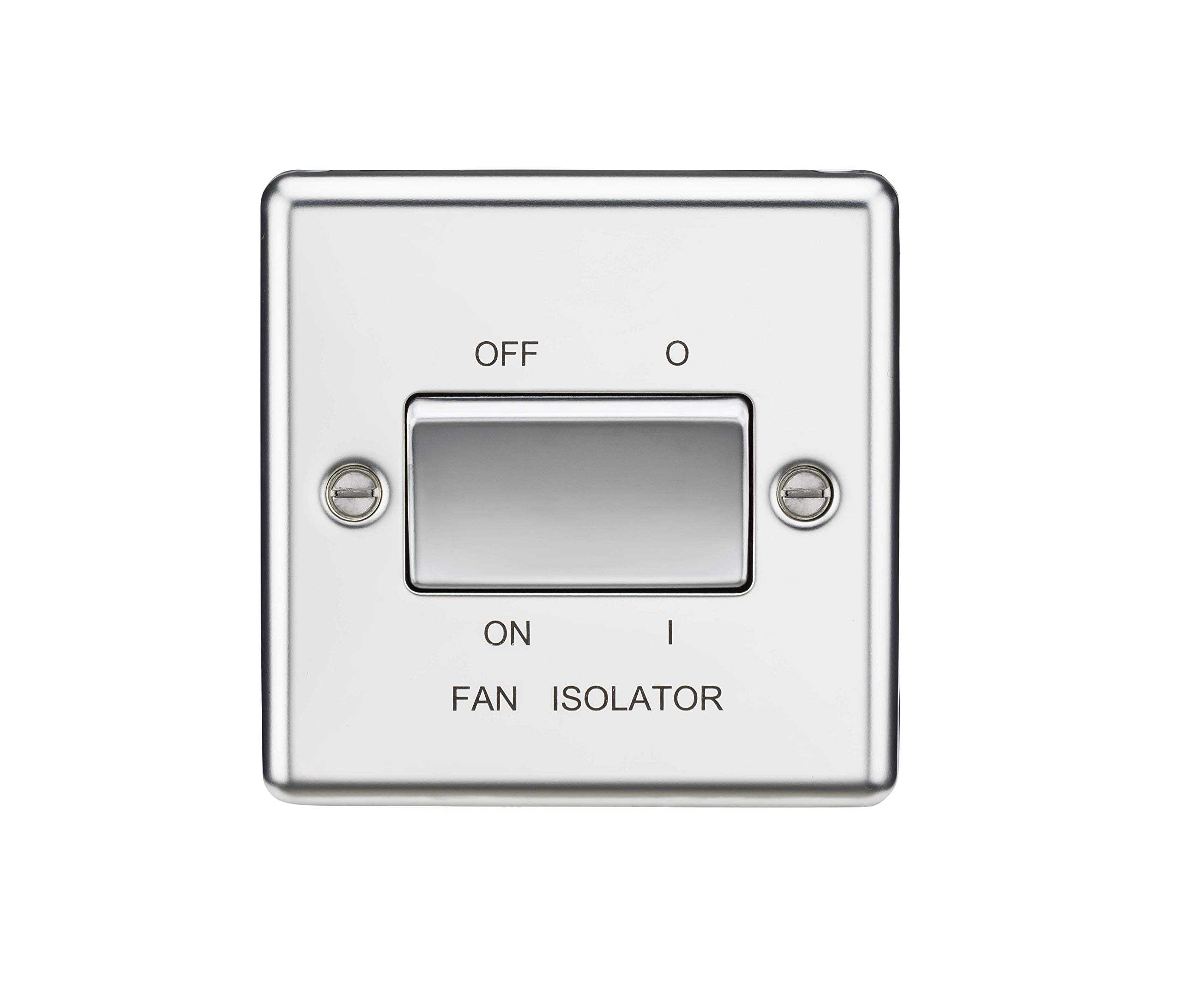 Knightsbridge CL11PC 10AX 3 Pole Fan Isolator Switch - Rounded Edge Polished Chrome
