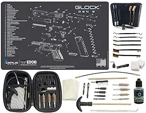 EDOG Gen 3 (Exploded View) Pistol Cleaning Mat &amp; Range Warrior Handgun Cleaning Kit &amp; E.D.O.G. Tac Pak Cleaning Essentials