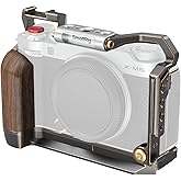 SmallRig Retro Cage for FUJIFILM X-M5, Built-in Wooden Handgrip and Quick Release Plate for Arca, Included Windshield/Hot Shoe Cover/Shutter Release Button - 4892