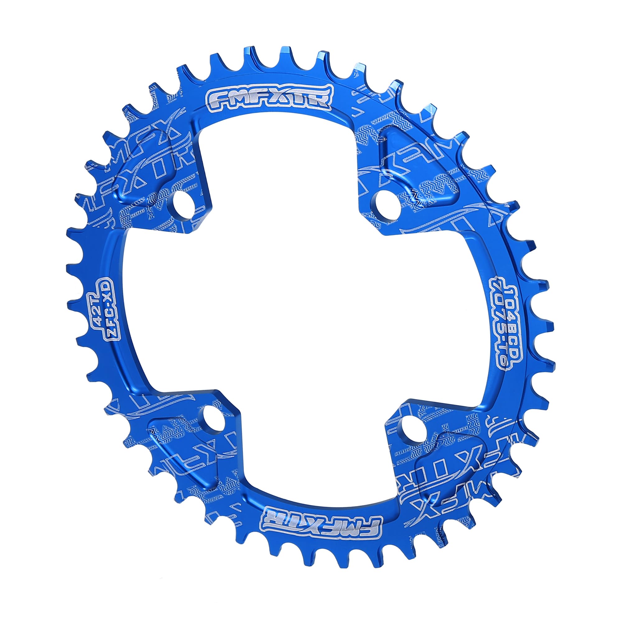 A ABSOPRO 42 Teeth 104mm Bicycle Wide Chainring Crankset Tooth Blue