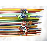 Devardi Glass Lampwork, Beadmaking Glass, COE 104 Sampler 3mm Stringers 18 Rods