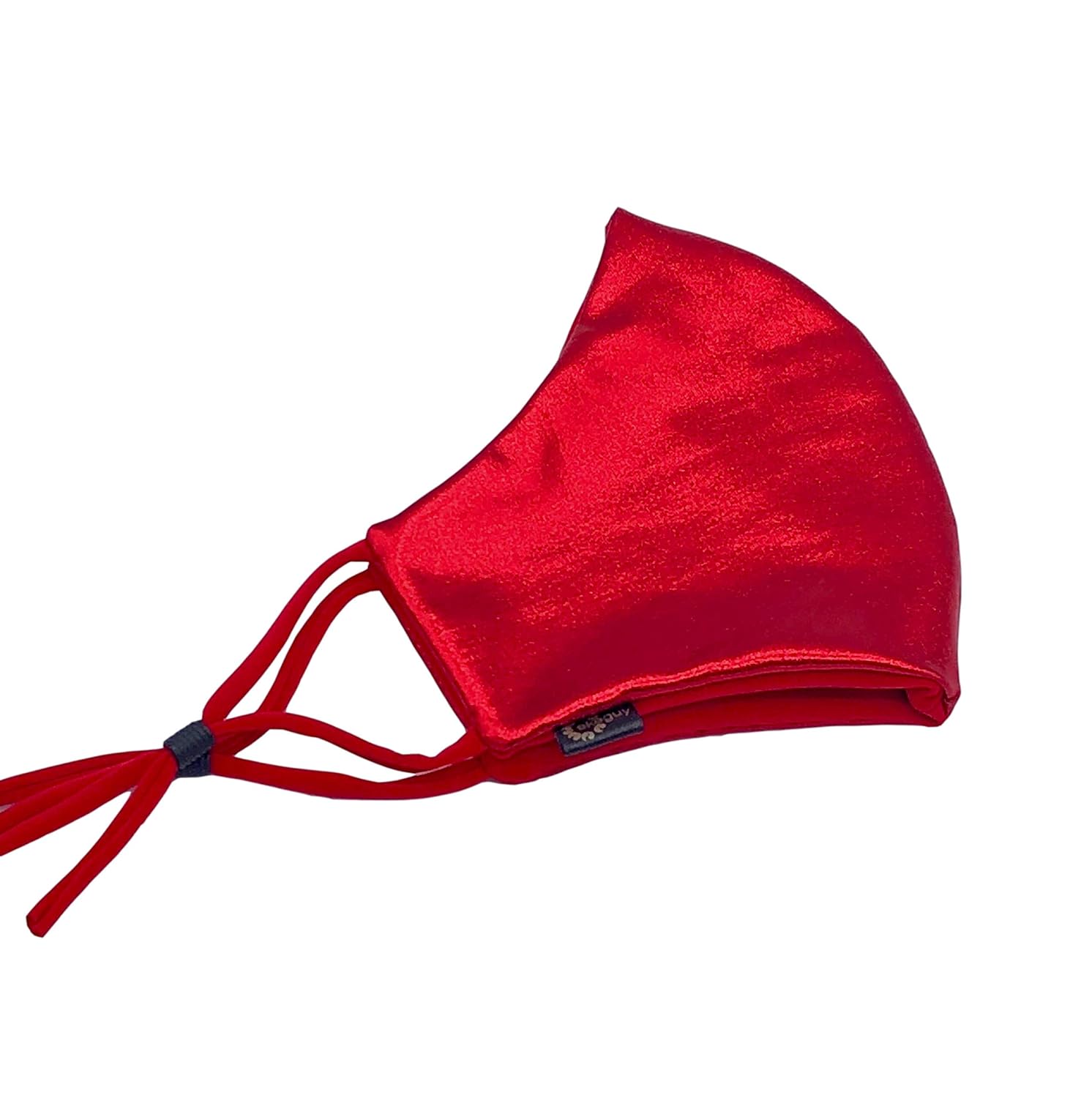 Foil Red Face Mask Breathable Spandex Face Mask Party