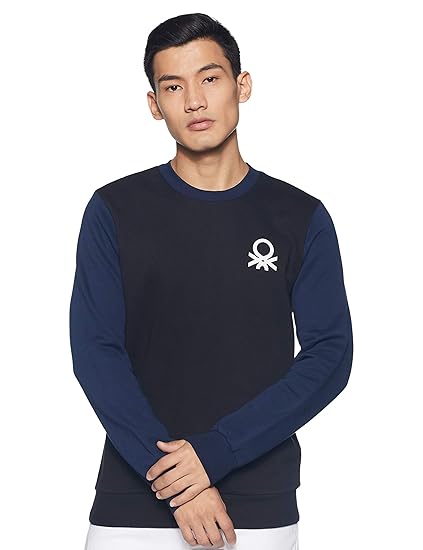 united colors of benetton full sleeve solid men's sweatshirt