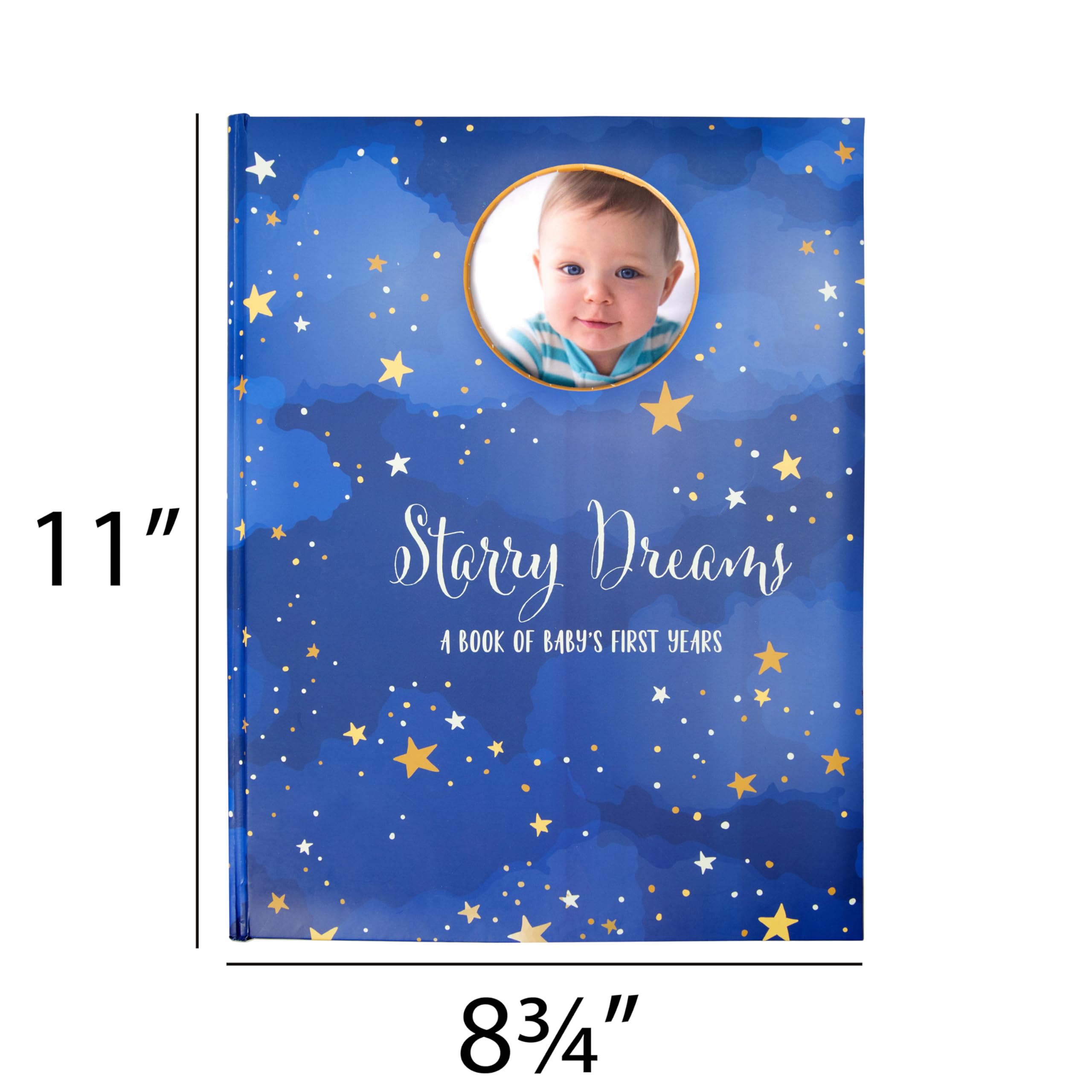 C.R. Gibson Starry Dreams First 5 Years Gender Neutral Baby Memory Book, 8.75