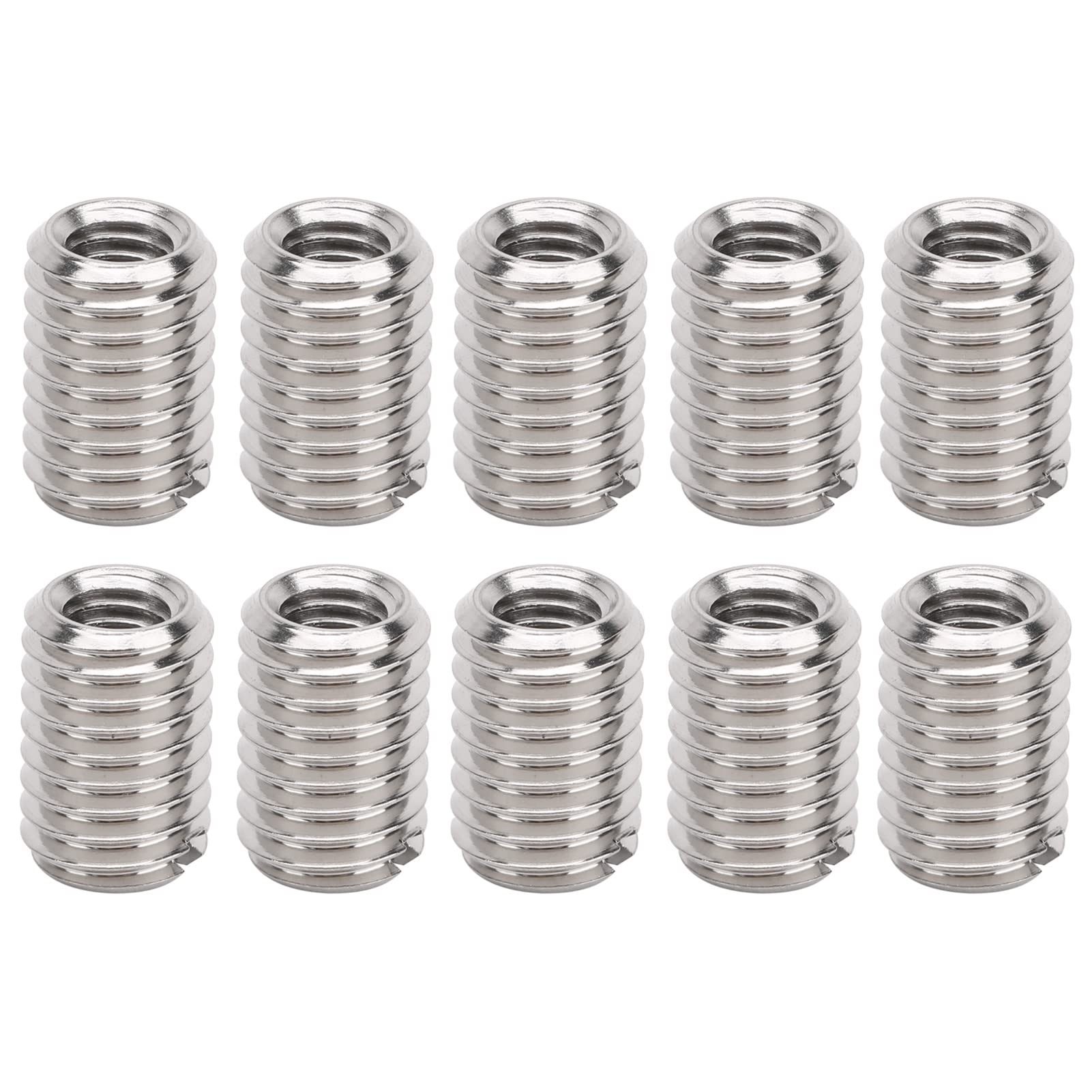 Fitting Reducer M12 To M8 Thread Adapter,Deosdum M12 To M8 Thread Reducer 10Pcs Thread Repairing Nut Stainless Steel Fastener Accessory M5 X 0.8Mm M8 X 1.25Mm 12Mm M8 To M6 Adapter