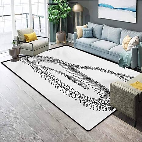 black and white nursery rug