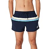 Speedo Mens Swim Trunk Short Length Redondo Striped