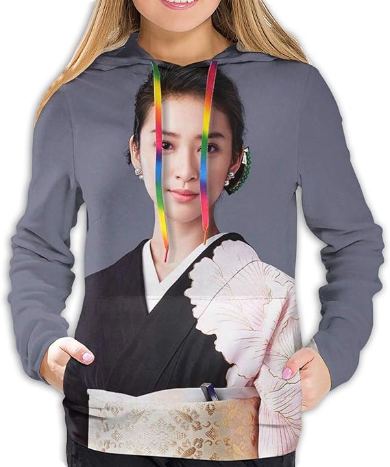 Amazon Co Jp 武井咲 1 ファッションフード付きスウェットシャツ カジュアル クイーンプルオーバーパーカー レディース パーカー ドローストリングポケット ゆったり 春 秋 冬 着痩せ 体型カバー ベーシック 服 ファッション小物