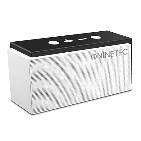 NINETEC SuperSonic 10 Watt Bluetooth 4.0 Speaker mit FM-Radio AUX TF-Karte und Freisprechfunktion Weiß