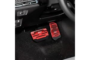 HAOBO Zufoty 2PCS Car Pedal Covers, Non- Slip Automatic Transmission Pedal Covers Replacement Kit, Premium Aluminum Alloy Non-Slip Gas and Brake Pedals Covers Universal Car Accessories Fits Most Car