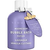 Magnesium Bubble Bath Lavender Vanilla Long Lasting Foaming Bath for Sore Muscles Epsom Salt Moisturizing Relaxing Stress Relief Spa Gift for Women