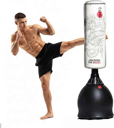 Gallant 5.5 Ft Free Standing Punching Bag Heavy Duty Stand Indoor Outdoor
