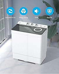 KUPPET Compact Twin Tub Portable Mini Washing