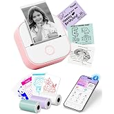Memoking Sticker Printer, T02 Portable Mini Printer Gifts for Teen Girls | Sticker Maker Machine Mini Thermal Printer, Bluetooth Label Printer Photo Printer Sticker Box for Study Note, Journaling, DIY
