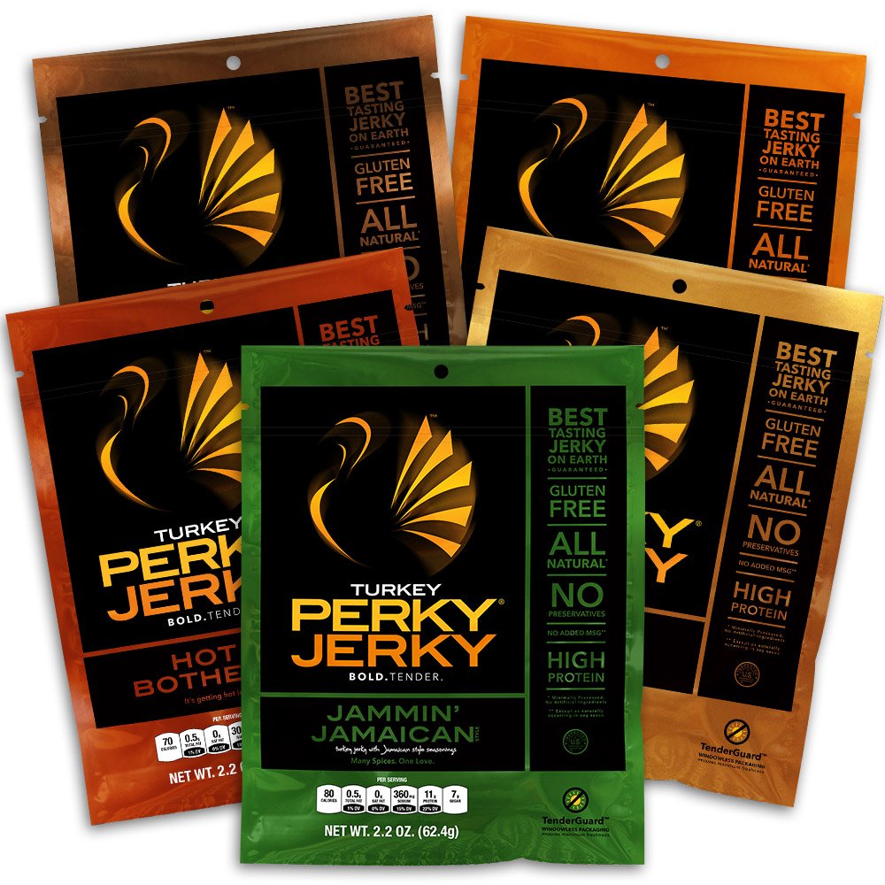 Perky Jerky Variety Pack Turkey Jerky (2.2 oz., 5 pack)
