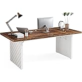 Tribesigns 70.8-Inch Executive Desk, Large Computer Office Desk Workstation, Modern Simple Study Writing Table for Home Offic