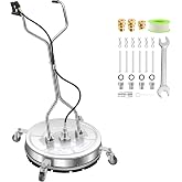 LidoDola 24'' Pressure Washer Surface Cleaner, Power Washer Accessory | Stainless Steel Body, Dual Handles, 4 Replacement Nozzles, Ideal for driveways, decks &amp; patios&mdash;clean effortlessly