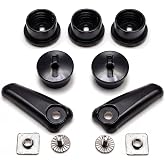 Teyva Daily 5 Pcs Bladder Valve Screws &amp; 2 Pcs Football Helmet Thumb Screws and Chinstrap W/screws and T-nuts Compatible with Riddell Speedflex to Reduce Head Injury