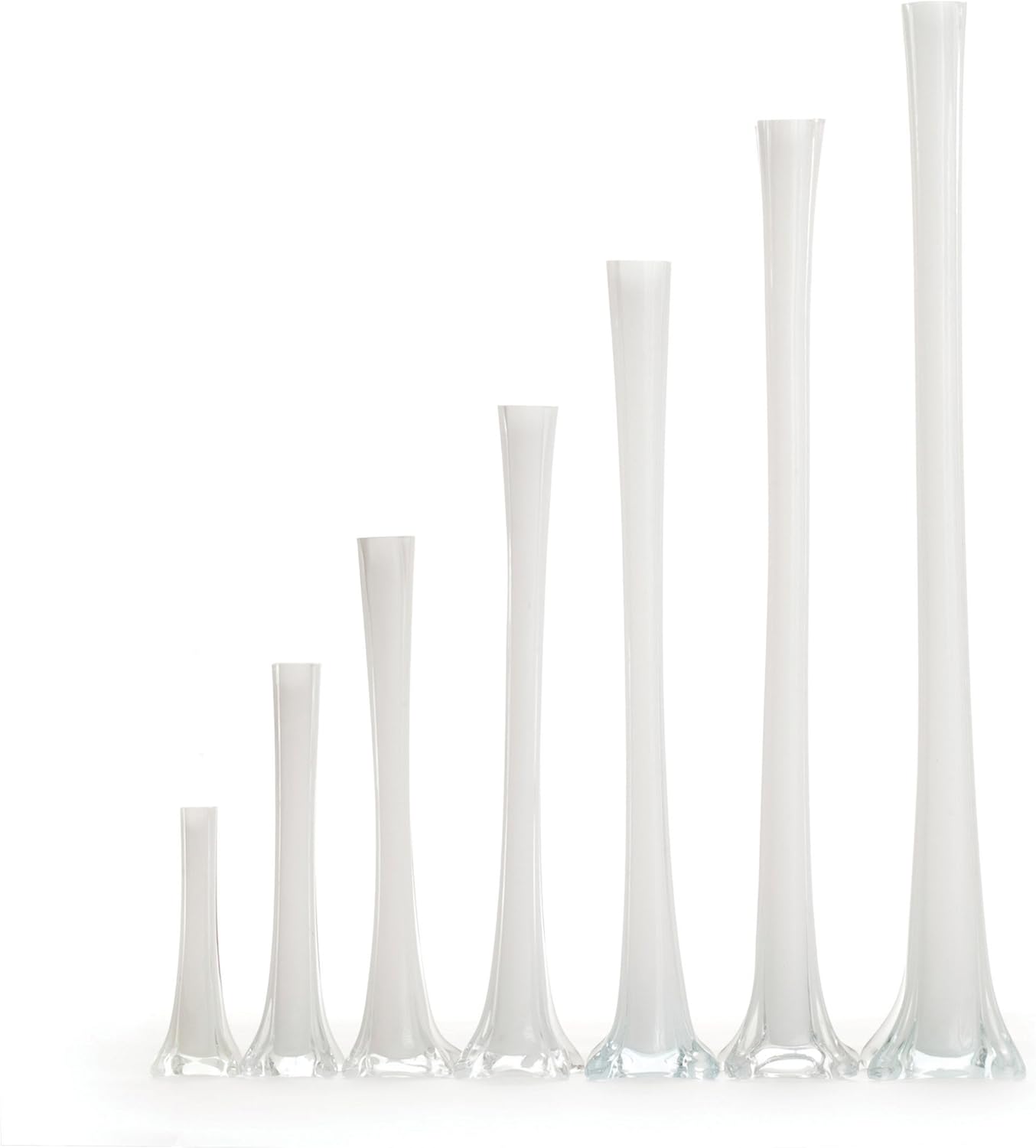 Koyal Frosted white Eiffel Tower Vase, 12Inch, Case of 24 Amazon.co