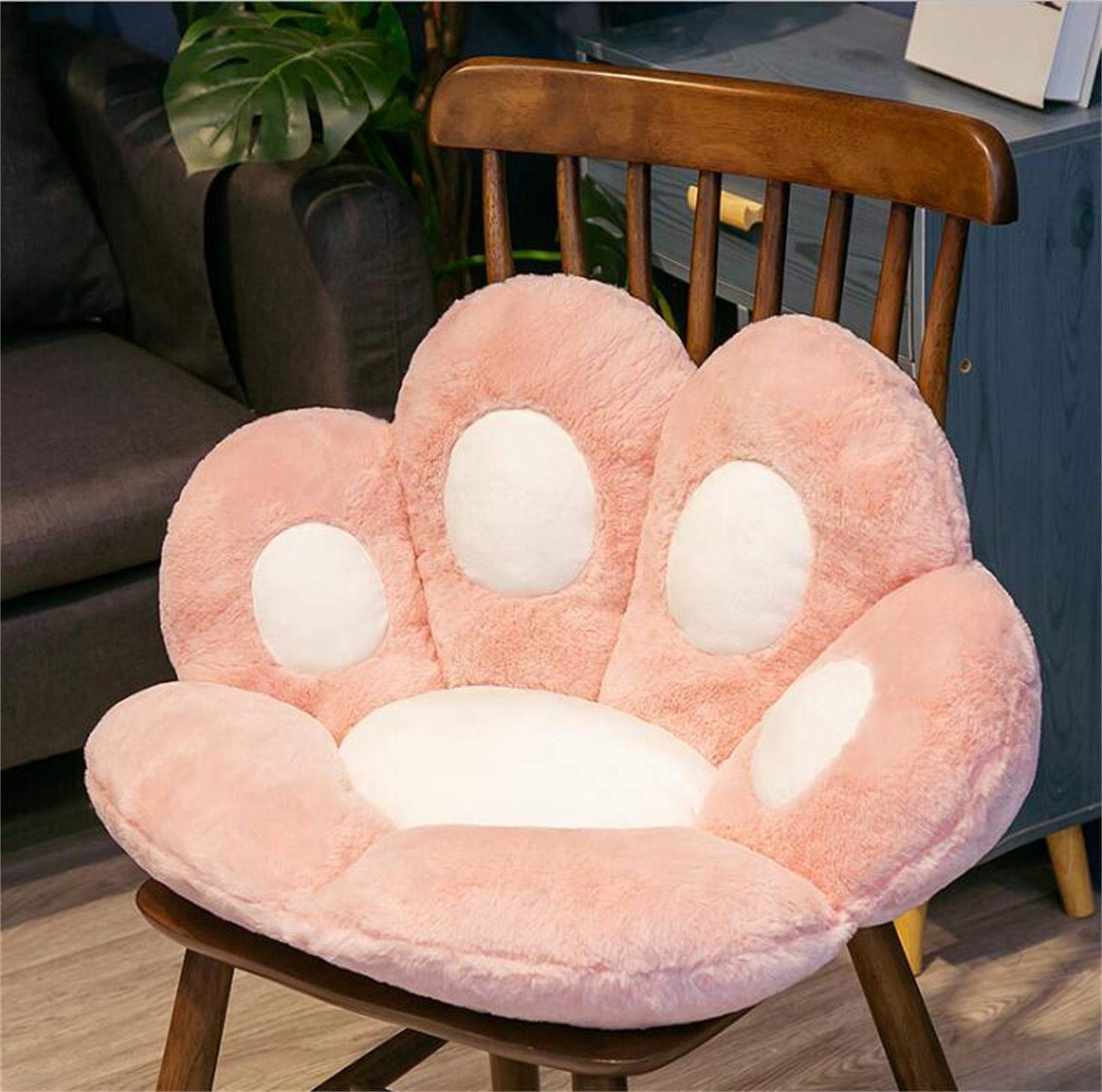 IPENNY Reversible Paw/Flower Seat Cushion Plush Pillow Seat Patio Armchair Seat Support Small Pet Bed Tatami Floor Cushion Pain Relief Chair Cushions