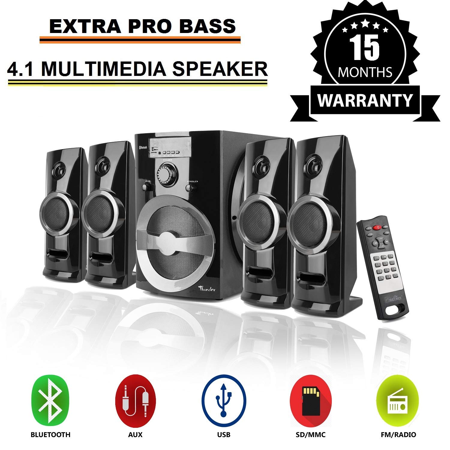 4.1 home theater bluetooth speaker system