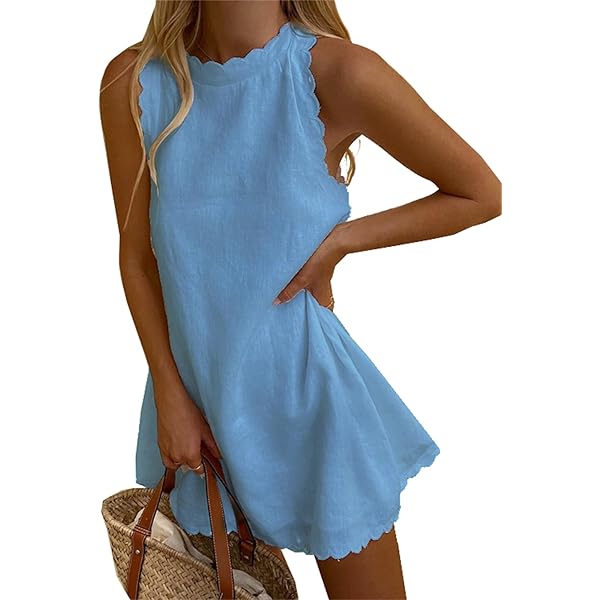 Amazon.com: LOAIHA Women's Sleeveless Irregular Ruffled