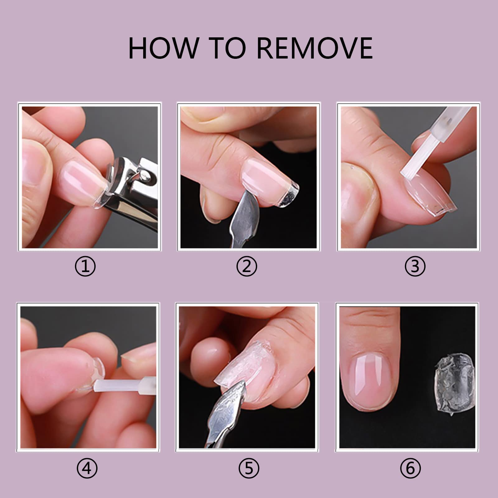 500Pcs Medium Almond Fake Nail Tips Full Cover Clear Acrylic Nails Press on Nails for DIY Nail Art, 10 Sizes (Natural) - Image 7