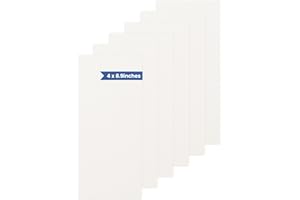 LCEAI Iron On Patches for Clothes, Fabric Patches - Inner Denim Repair, Decorative Clothing & Various Fabric Repairs (6 Pack, 4x8.9 Inches, White)