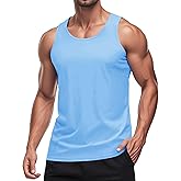 MAGCOMSEN Men's UPF 50+ Tank Top Quick Dry Summer Workout Muscle Sleeveless Shirts for Swim Beach Bodybuilding