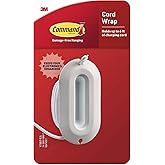 Command Cord Wrap, 2 Units, 4 Medium strips | Cord Holder And Organizer For Desk, Office, Gaming, And Living Room, No Damage Adhesive Cord Management