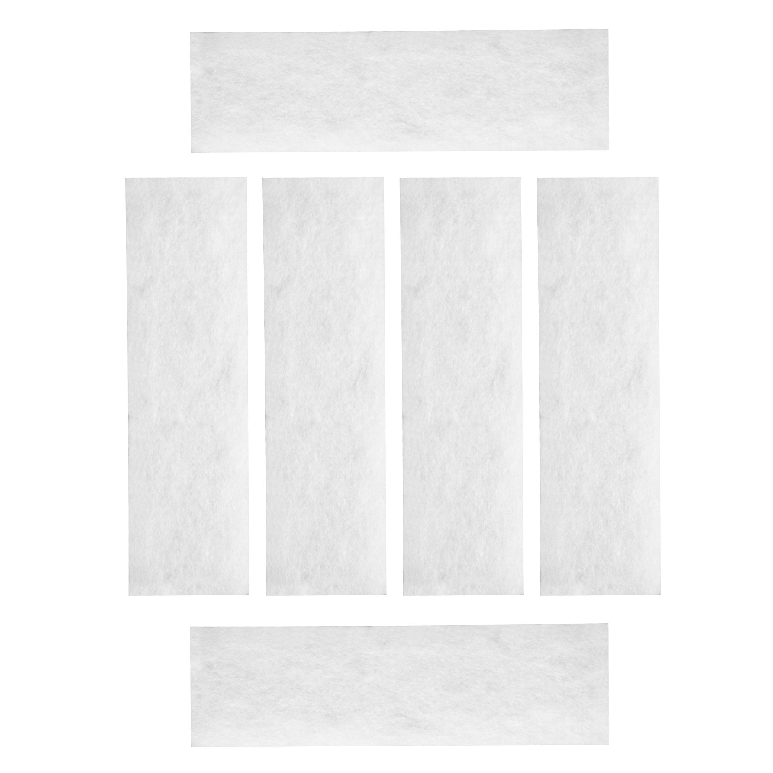 LTWHOME Compatible White Filter Floss Replacement for All Pond Solutions FW-29 Nano Tank (Pack of 6)
