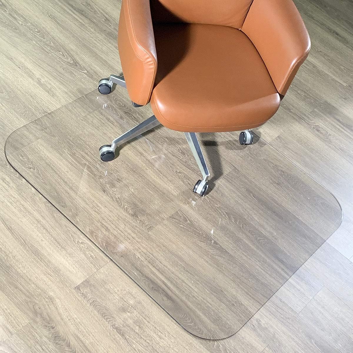[UpgradedVersion] Crystal Clear 1/5" Thick 47" x 40" Heavy Duty Hard Chair Mat, Can be Used on Carpet or Hard Floor : Office Products
