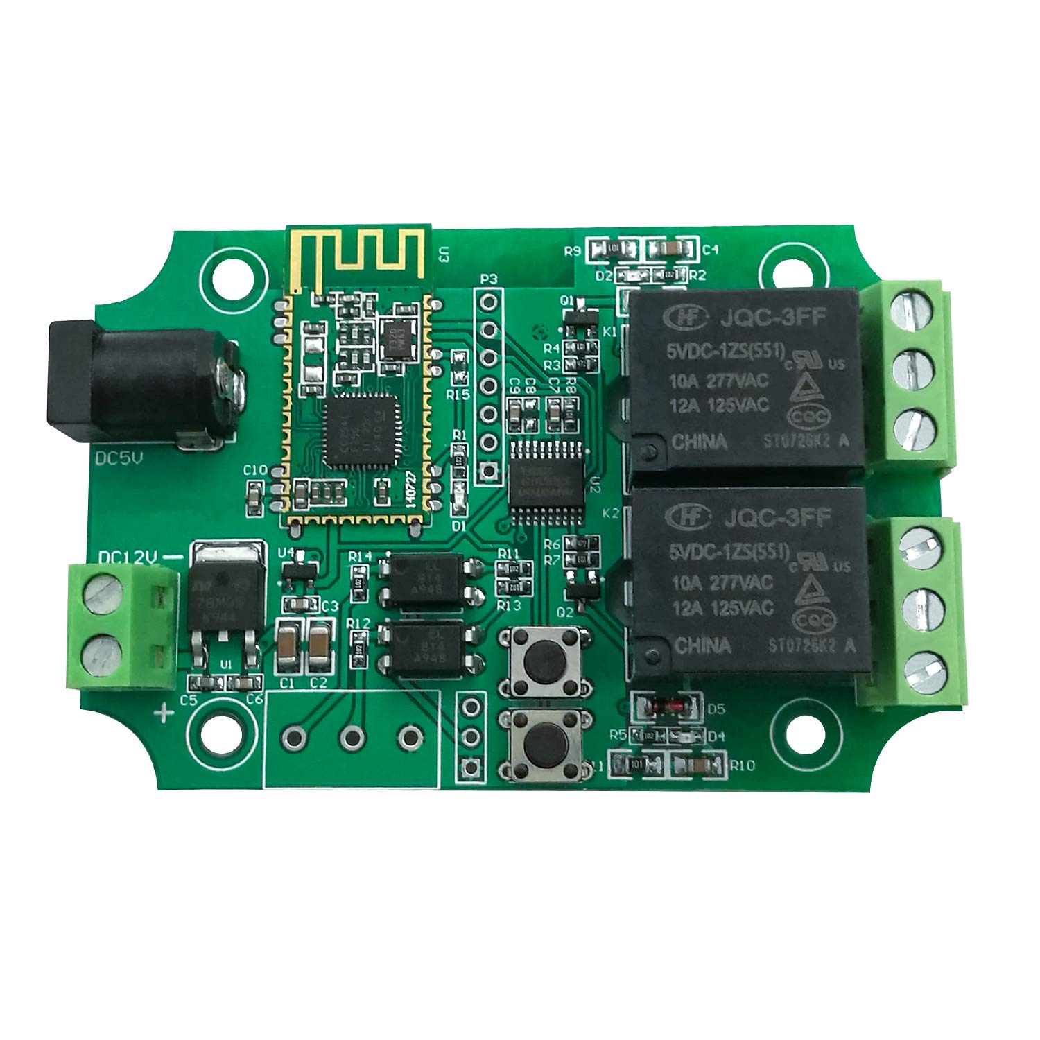 DSD TECH SH-BT02A 2 Channels Bluetooth Relay module for Remote Control switch Compatible with iPhone and Android 4.3