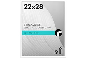 Americanflat 22x28 Poster Frame with Polished Plexiglass - Streamline Collection - Thin Border Picture Frame for Wall Display