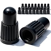 MEAJOO Black Presta Valve Caps (20 Pack) &ndash; Dust &amp; Air Stem Covers for MTB, Road Bike, Bicycle &ndash; Fits French Valves, Lightweight Plastic Tubeless Tire Valve Caps
