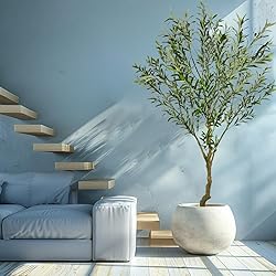 VIGGDA 7ft Artificial Olive Tree Fake Tree Interior