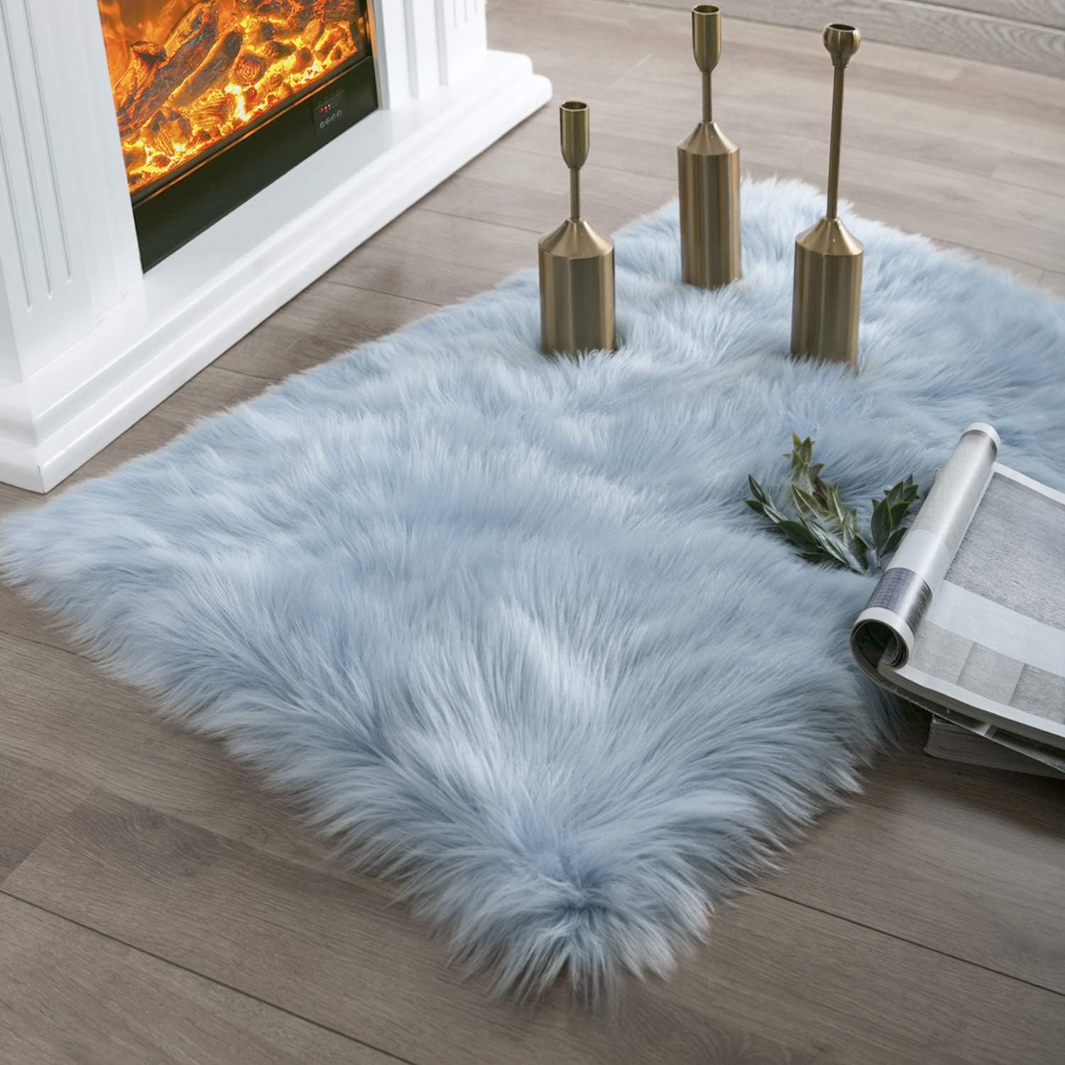 Best light blue living room rug