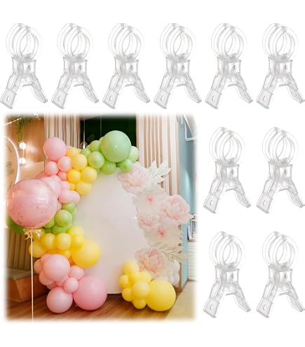 20 Stück Transparente Ballonbogen-Clips – Robuste Federklammern Für Partydekoration