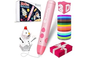 Sunfuny 3D Pen, Rechargeable 3-Dimensional Printing Pen Printer Gift for Kids with 140ft 15 Color PCL Filament Refill, Cordle