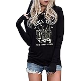 Susongeth Halloween Sanderson Sisters Fashion Hoodie Women Halloween Hocus Pocus Long Sleeve T-Shirt Lightweight Pullover Top