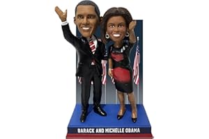 NATIONAL BOBBLEHEAD HALL OF FAME AND MUSEUM Barack & Michelle Obama 2008 Election Night Bobblehead