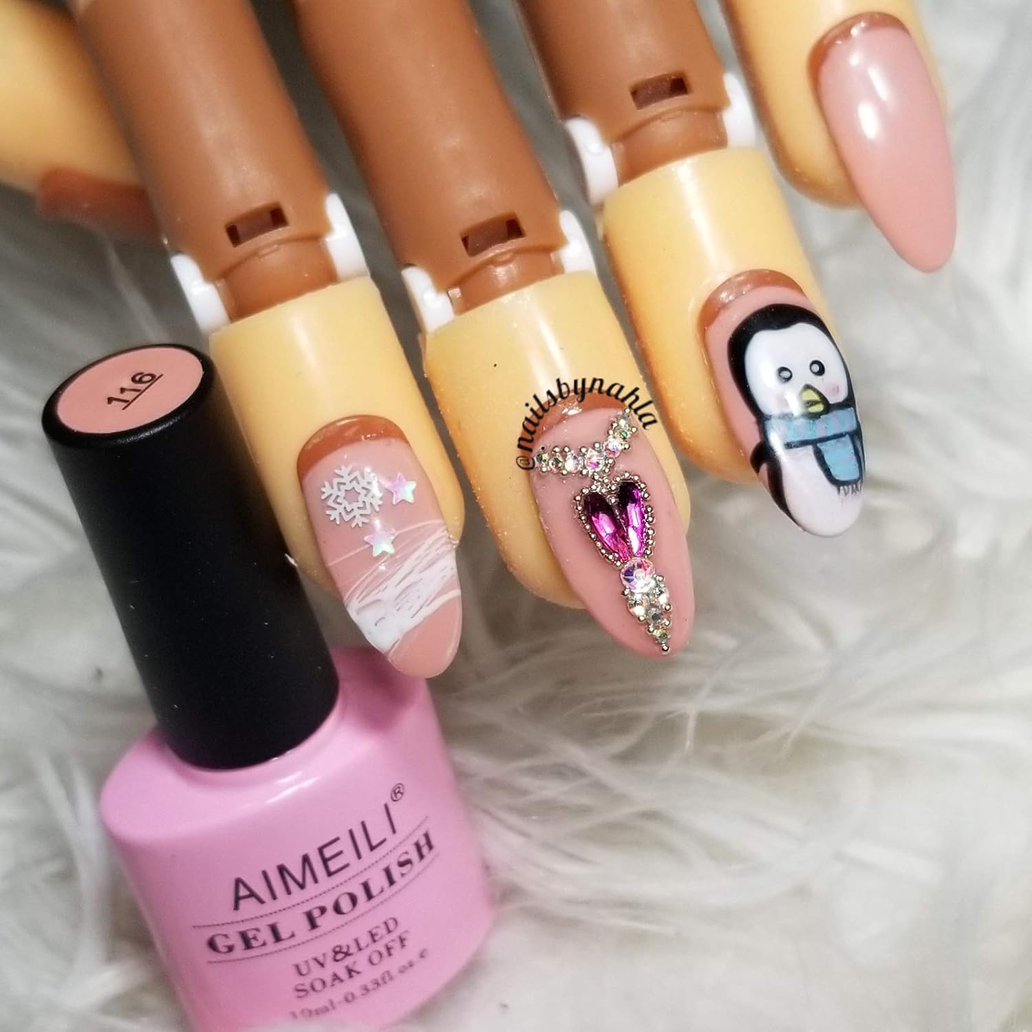 AIMEILI Pastel Nude Gel Nail Polish Soak Off UV LED Gel Varnish - Camellia Japonica (116) 10ml, GP116, 10 ml (Pack of 1) - Image 5