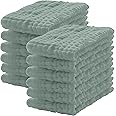 Lovely Care 12 Pack Muslin Burp Cloths 100% Cotton Muslin Cloths Large 20''x10'' Extra Soft and Absorbent Baby Burping Cloth - Green