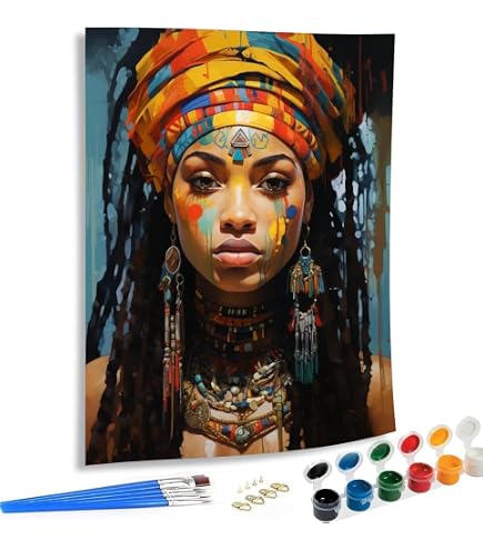 Kit De Pintura Por Números Para Adultos – Chica Y Disco En Lienzo Con Marco De 40x50 Cm – Incluye Pinceles Y Pinturas Acrílicas, Decoración Para El Hogar