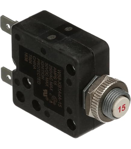 Disjoncteur TE Connectivity W58-XB1A4A-20 – 20A, 250V AC / 50V DC, SPST-NC | Montage Sur Panneau, Soudures, Ø11,2 Mm - 6