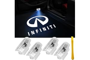 4PCS Car Door Light Logo for Infiniti, YANF Projector Lights for Partial QX50/56/60/70/80, Q50/60/70, G25/37, M25/35/37, FX37/50, EX25/35/37